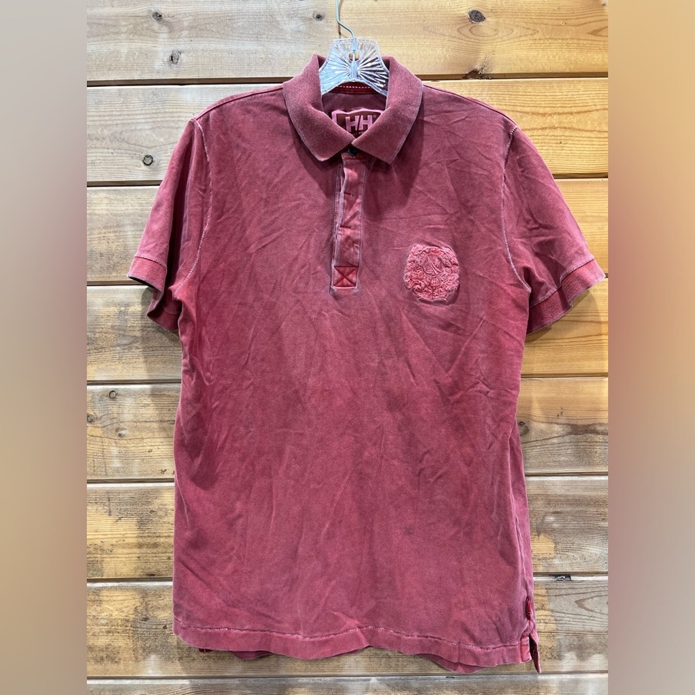 Helly Hansen Polo Short Sleeve Shirt Crest Athletic Fit Mens Size Large